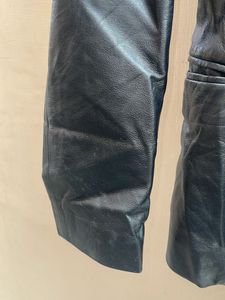 Classic Black Leather Blazer