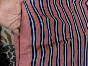 Striped Pink top with Bow Detail