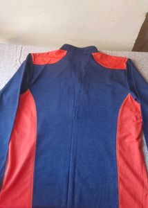 Men's Blue &amp; Orange Zip-Up Sweater