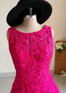 Stunning Pink Lace Gown