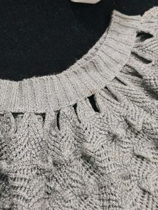 Gray Knit Top