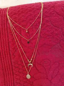 Sterling 4steps Chain+  earring