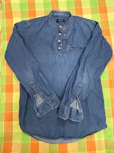 denim short kurta