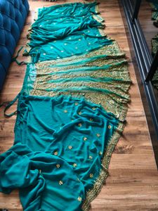 handwork lehanga saree