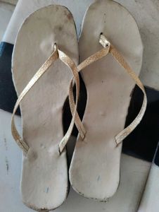 Gold Strap Flip-Flops