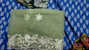 Elegant pastel Green Embroidered Kurta Set
