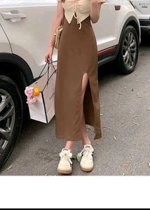 LIMITED OFfFER Chic Two-Tone Midi Dress with Slit