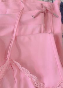 Savana Pink Lace Trim Pajama Set