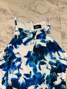 Floral Print High Neck Dress