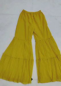 Beautiful light mustard Yellow Kurta Set with Sequ