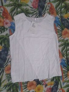 White Sleeveless Top