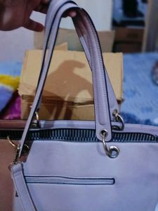 Chic Color Block Tote Handbag
