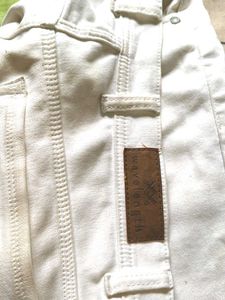 Cream Bell Bottom Jeans