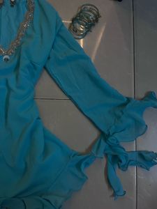 y2k co-ord set (colour is CYAN)