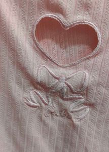 Pink Lace Trim Heart Cami Top