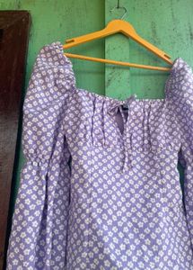Puff Sleeves Floral Top