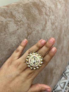 Statement Kundan Ring