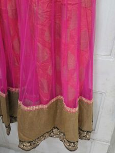 Stunning Pink &amp; Gold Sequined Gown