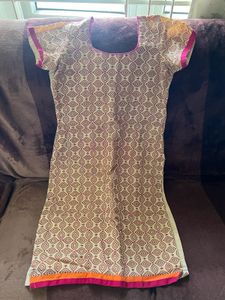 vibrant pink Designer Kurta Set with Dupatta