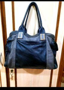 Chic Two-Tone Leather Handbag