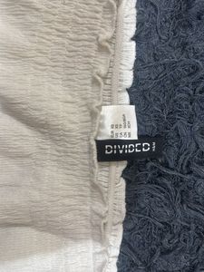 White Off-Shoulder Smocked Top