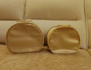 Sparkly Gold Makeup or storage Bags - Set of 2