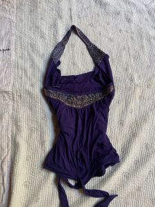 sparkling vintage halter top