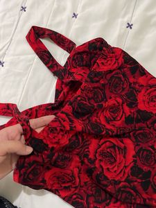 Vintage Rose Print Dress