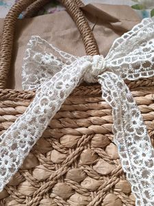 Woven Straw Handbag