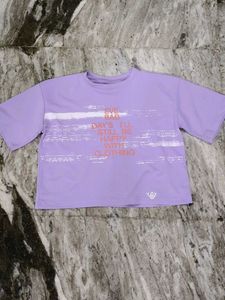 Lavender Graphic Print T-Shirt