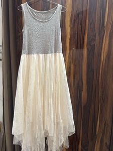 Grey & Cream Tulle Dress