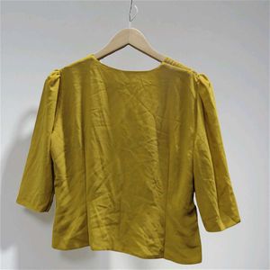 Unique Mustard Yellow Top with Embellishments