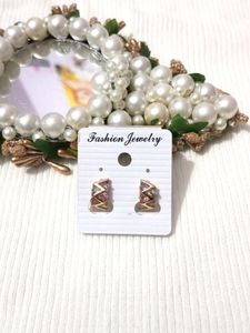 Anti Tarnish Zirconia Earrings
