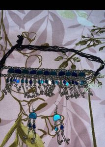 Boho Choker Necklace & Earring Set