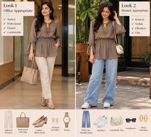 I. Embellished Sheer Tunic Top