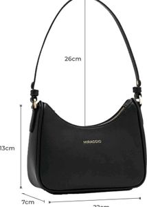 Miraggio Black Shoulder Bag
