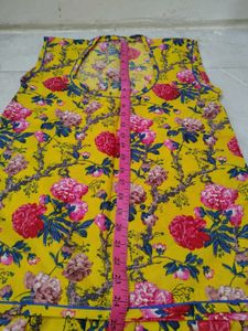 Yellow Floral Kurta Set with Dupatta