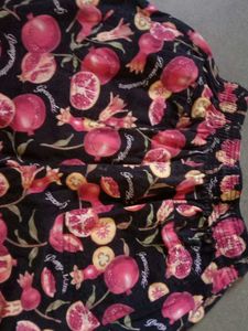 Cute Pomegranate Print Palazzo Pants made in USA
