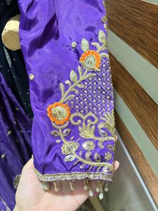 Stunning Purple Embroidered Kurta Set