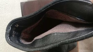 Real suede calf lenght boot