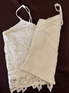 Cream Lace Cami Top