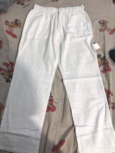 100% linen White  Pants best quality tailored