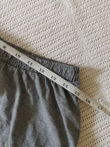Cozy Striped Pajama Shorts with Lace Trim