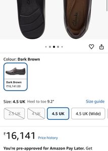 Clarks Black Leather Zip Shoes