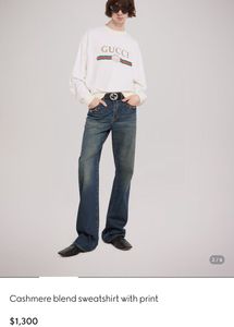 Gucci Cashmere blend Sweatshirt With Print.