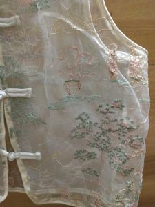 🪭Sheer Embroidered Chinese aesthetic Style Vest🪭