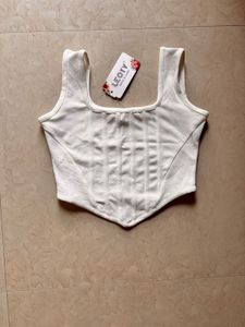 Stylish White Corset Top