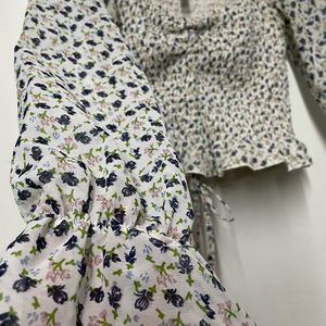Floral Smocked Off-Shoulder Top
