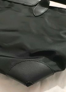 Practical black medium-size tote bag