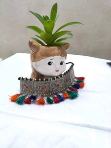 Navratri Boho Necklace - Multi color, oxidised